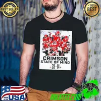 Game Win Crimson State Of Mind Alabama Crimson Tide 28-14 Auburn Tigers Final Score Poster Guys V Neck