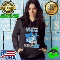 I Am A Simple Woman Who Believes In Jesus And Loves Lions Shirt