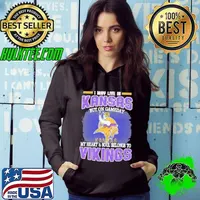 I May Live In Kansas But On Gameday My Heart And Soul Belongs To Minnesota Vikings Hoodie
