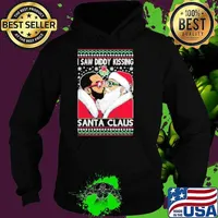 I Saw Diddy Kissing Santa Claus Funny Viral Music Meme Ugly Christmas Hoodie