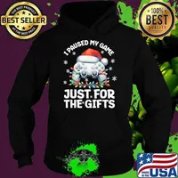 I paused my game just for the gifts Christmas Video Games hat santa Hoodie