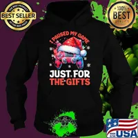 I paused my game just for the gifts Christmas Video Games hat santa plaid Hoodie