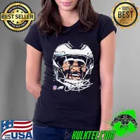 Jalen Hurts Philadelphia Eagles NFL football big face signature graphic Ladies Tee