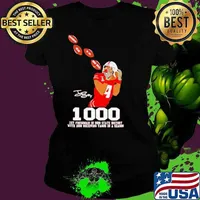 Jeremiah Smith 1000 1st freshman on Ohio State Buckeyes signature shirt