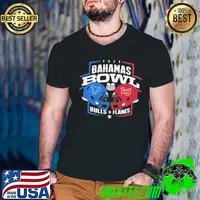 Liberty Flames Vs Buffalo Bulls 2025 Bahamas Bowl Dueling Healmet Guys V Neck