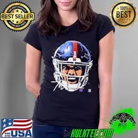 Malik Nabers New York Giants NFL football big face signature graphic Ladies Tee