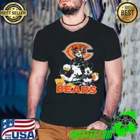 Mickey Friends Chicago Bears Tee Disney Inspired Game Day Football NFL Shirt