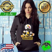 Mickey Friends Pittsburgh Steelers Tee Disney Inspired Game Day Football NFL Hoodie