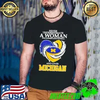 Never underestimate a woman who understands football and loves Michigan football diamond Guys V Neck