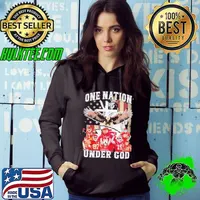 One Nation Under Kansas City Chiefs 2024 Signatures USa Flag Shirt