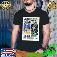 Poster Los Angeles Rams At new York Jets NFL Sunday December 22 2024 Live From East Rutherford NJ Guys V Neck