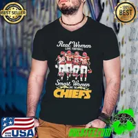 Real Women Love Football Smart Women Love The Kansas City Chiefs 4 Players Signatures 2024 Guys V Neck