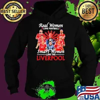 Real women love football smart women love Liverpool FC signatures Hoodie