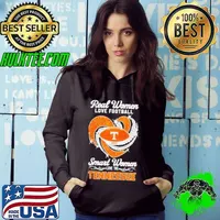 Real women love football smart women love the Tennessee Volunteers diamonds heart Hoodie