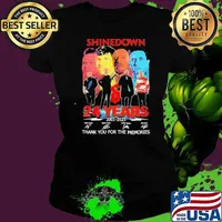 Shinedown 24 Years 2001 2025 thank you for the memories signatures Ladies tee