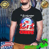 Snoopy and Charlie Brown Friends It's the most wonderful time of the year Chiefs Shirt