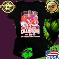 2025 Cotton Bowl Classic Ohio State Buckeyes vs Texas Longhorns Mascots at The At&T Stadium Ladies tee