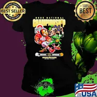 2025 National Championship Ohio State Buckeyes vs Notre Dame Fighting Irish Mascots Mercedes Benz Stadium Ladies tee