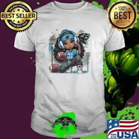Beautiful girl Carolina Panthers Football shirt