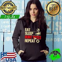Coyote Hunting Eat Sleep Hunt Yotes Repeat Hoodie