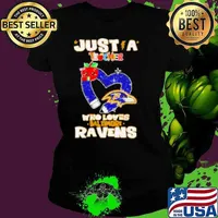 Just a teacher who loves Baltimore Ravens Shirt