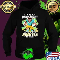 Mascot Damn Right I Am A NDSU Fan Win Or Lose Hoodie
