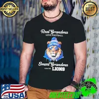 Real Grandma Love Football Smart Grandma Love The Detroit Lions NFL shirt