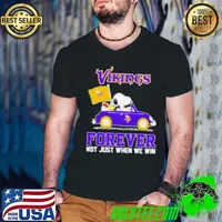 Snoopy and Woodstock Driver Minnesota Vikings Forever Not Just When We Win Shirt