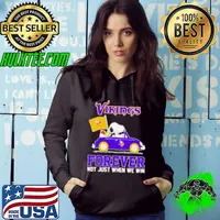 Snoopy and Woodstock Driver Minnesota Vikings Forever Not Just When We Win Hoodie