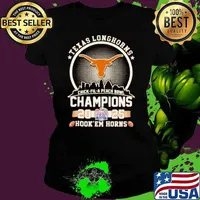 Texas Longhorns Football Chick Fil A Peach Bowl Champions 2025 Hook’Em Horns Skyline Ladies tee