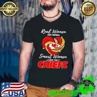 Real Women Love Football Smart Women Love The Kansas City Chiefs Heart Diamond Shirt