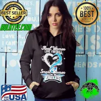 Real woman love football let go Eagles smart women love the Eagles Hoodie