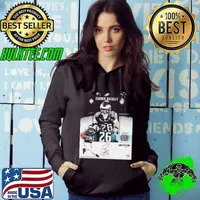 Saquon Barkley Philadelphia Eagles Facsimile Impact Collage With A Piece Of Game Used Football NFL Season Hoodie