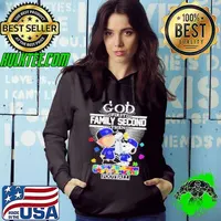 Snoopy and Charlie Brown god first family second then Dallas Cowboys football shirt