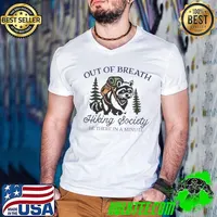 Raccoon Out Of Breath Hiking Society Be There In A Minute Guys V Neck