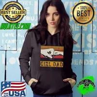 Nice Girl Dad Father Of Girl Fathers Day Vintage Hoodie