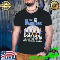 The Golden State Warriors 1946 2025 79TH Thank You For The Memories Road Abbey Signatures Guys V Neck