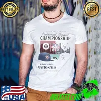 Washington Nationals Vs Colorado Rockies 2025 MLB National League Championship Hats Guys V Neck