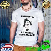 Anime dance catgirl unemployed but her feet giving me a job Guys V Neck