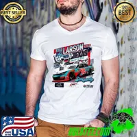 Checkered Flag Sports Kyle Larson 2025 Xfinity Series Andy’s Frozen Custard 300 Race Winner Texas Signature 2025 Guys V Neck