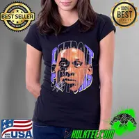 Dennis Rodman American former professional basketball player Detroit Big Face Ladies Tee