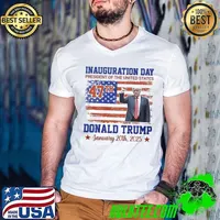 Inauguration day president of the United States Donald Trump 2025 usa flag shirt