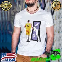 Luka Doncic Los Angeles Lakers NBA Basketball mirror Goat Guys V Neck