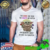 Baby Yoda the roses are dead the violets are rotten have you forgotten Guys V Neck