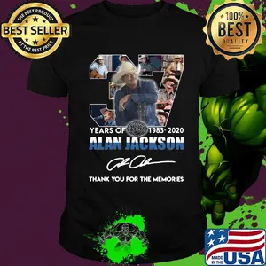 37 years of 1983-2020 Alan Jackson signature thank you for the memories shirt