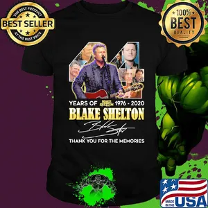 44 years of 1976 2020 blake shelton thank you for the memories signature shirt