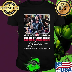 55 years of 1964 2020 eddie vedder thank you for the memories signature shirt