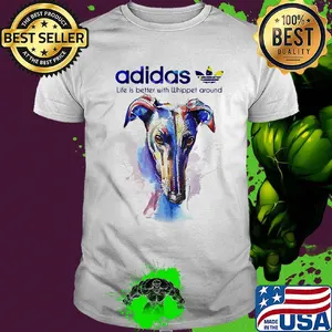 Adidas all day I dream about Whippet around Coloful shirt