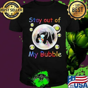 Autism awareness bear wear mask stay out of my bubble coronavirus shirt