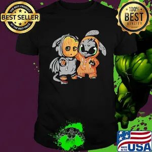 Baby Ohnezahn and baby groot shirt